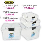 Addis Clear Storage Box-28Ltr Each