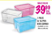 3 Pack Alpha Box Combo-4Ltr