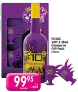 PO10C With 2 Shot Glasses In Gift Pack - 1 x 750ml