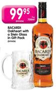 Bacardi Oakheart With A Stein Glass In Gift Pack - 1 x 750ml