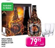 Wild Africa Cream and 2 Glasses In Gift Pack - 1 x 750ml