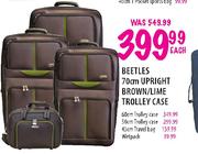 Beetles Upright Brown/Lime Trolley Case-50cm
