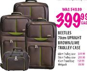 Beetles Upright Brown/Lime Trolley Case-60cm