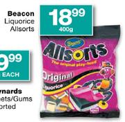 Beacon Liquorice Allsorts - 400gm