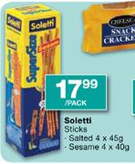 Soletti Sticks Salted - 4 x 45gm Per Pack