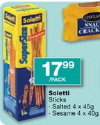 Soletti Sticks Sesame - 4 x 40gm Per Pack
