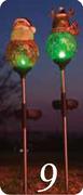 St Nicholas Solar Santa Or Reindeer Stake Light-Each