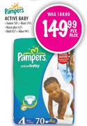 Pampers Active Baby Maxi Plus 62's Per Pack
