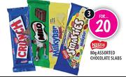 Nestle Assorted Chocolate Slabs-3x80gm