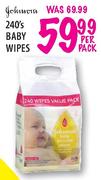 Johnson's Baby Wipes-240's Per Pack