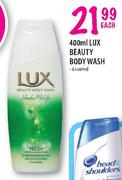 Lux Beauty Body Wash-400ml Each