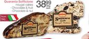  Quarants Sofficione Nougat Cakes/Chocolate & Nut-165g Each