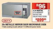Defy Metallic Mirror Door Microwave Oven-28Ltr