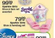 Sparkle Girlz Shoe & Handbag Set-Per Set