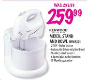 Kenwood Mixer, Stand & Bowl (HM430)-250W