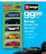 Burago Street Fire Die-Cast Car Set-Each