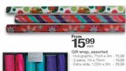 Gift Wrap 3-Piece Assorted-1mx70cm