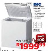 KIC White Chest Freezer-207L