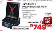Sansui Ipad/Iphone Clock Radio