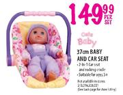 Cute Baby 37cm Baby and Car Set-Per Set