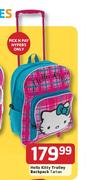 Hello Kitty Trolley Backpack Tartan