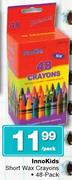InnoKids Short Wax Crayons 48 Pack-Per Pack