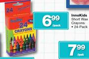 InnoKids Short Wax Crayons 24 Pack-Per Pack