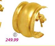 9ct Gold And Silver Earrings Banded-Per Pair