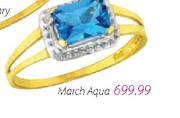 9ct Gold March Aqua