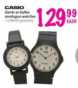 Casio Gents Or Ladies Analogue Watches Each
