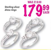 Sterling Silver Dress Rings Each