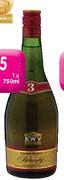 KWV 3 Yo Brandy-12X750ml