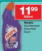 Harpic Disinfectant Assorted-500ml Each