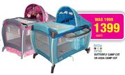 Little One Butterfly Camp Cot Or Aqua Camp Cot-Each