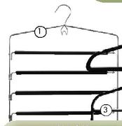 Home Rubber Foam Metal Trouser Hanger