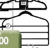 Home Velvet Flock 4 Bar Trouser Hanger-Each