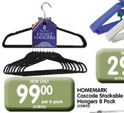 Homemark Cascade Stackable Hangers-Per 8 Pack
