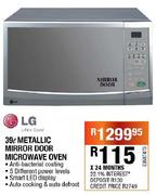 LG 39L Metallic Mirror Door Microwave Oven
