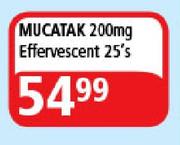 Mucatak 300mg Effervescent-25's