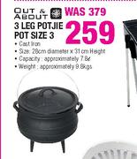 Out & About 3 Leg Potjie Pot Size 3 