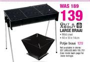 Out & Braai Large Braai-60 x 30 x 14cm