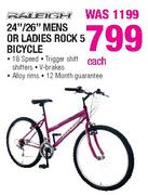 Raleigh 24"/26" Mens Or Ladies Rock 5 Bicycle Each