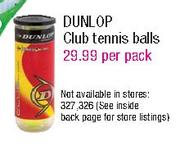 Dunlop Club Tennis Balls Per Pack