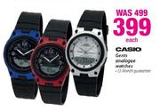 Casio Gents Analogue Watches Each