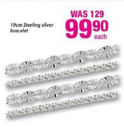 Sterling Silver Bracelet-19cm Each
