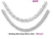 Sterling Silver Daisy Chain-45cm Each