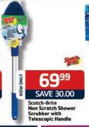 Scotch-Brite Non Scratch Shower Scrubber With Telescopic Handle-Each