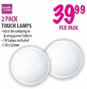 Simple Choice Touch Lamps -2 pack
