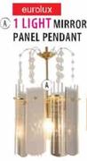 Eurolux 1 Light Mirror Panel Pendant