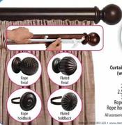 Curtain Track Clip on Wood (Walnut Color only)